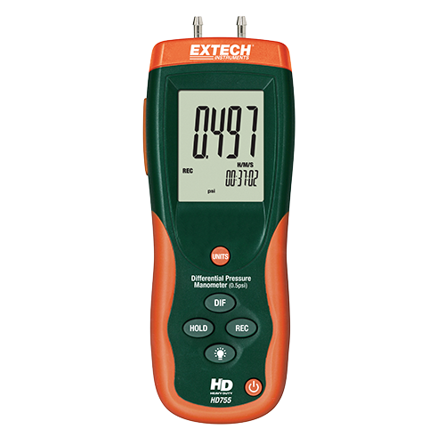 Extech Differential Pressure Manometer (0.5psi), HD755