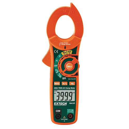 Extech 400A AC True RMS Clamp Meter + NCV, MA410T