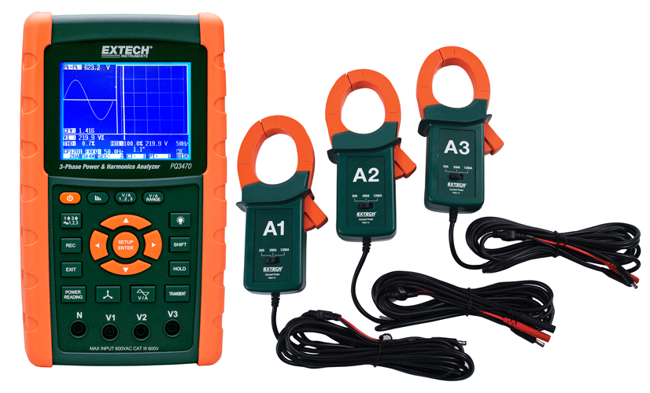 Extech 1200A Power Analyzer Kit PQ3470, PQ3470-12
