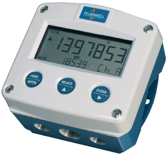 Fluidwell F111 Flow Rate/Totalizer with Two Pulse Outputs