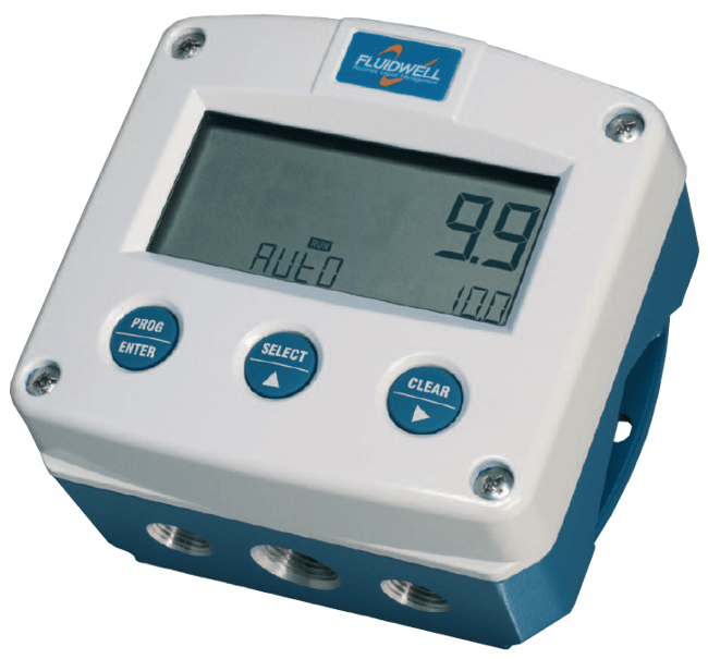 Fluidwell F120 Flow Rate Controller with Analog Control Output and High/Low Alarms
