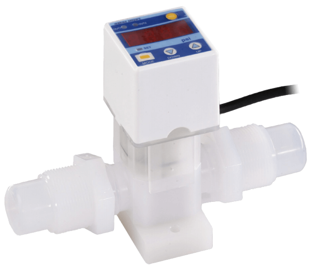 Malema PFA/PTFE Pressure Transmitter with Local Display, KL-95 Series