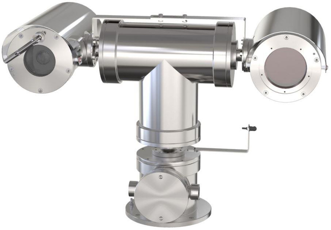 PTZ with illuminator camera station, hazardous location