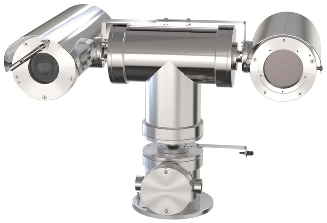 PTZ with illuminator camera station, hazardous location