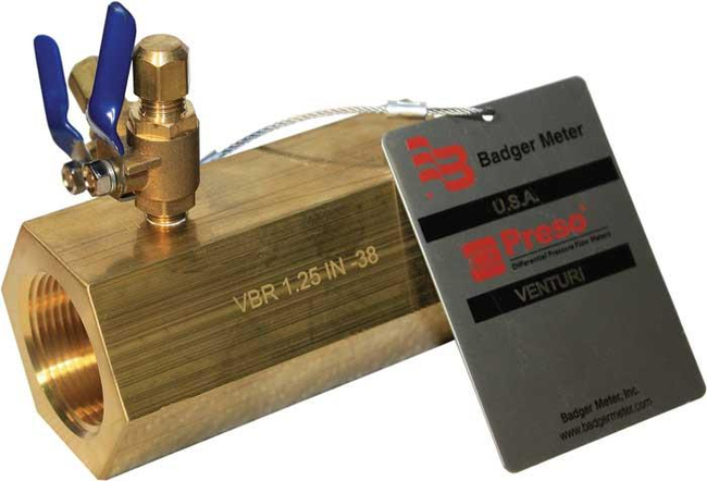 Preso Venturi Flow Meter, V-Brass Series
