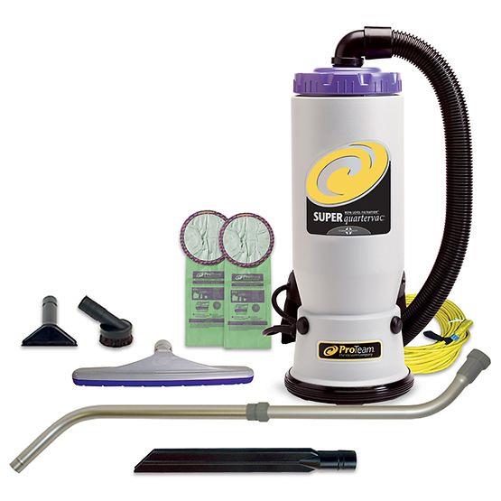 Super QuarterVac 6 qt. Backpack Vacuum w/ Xover Multi-Surface Telescoping Wand Tool Kit
