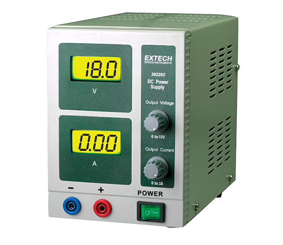 Extech 18V/3A Single Output DC Power Supply, 382202