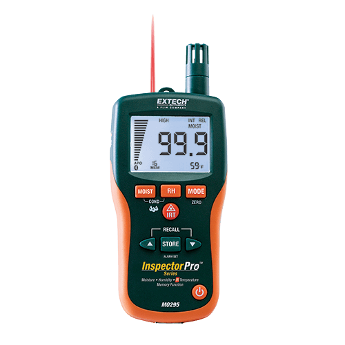 Extech Pinless Moisture Psychrometer + IR Thermometer, MO295