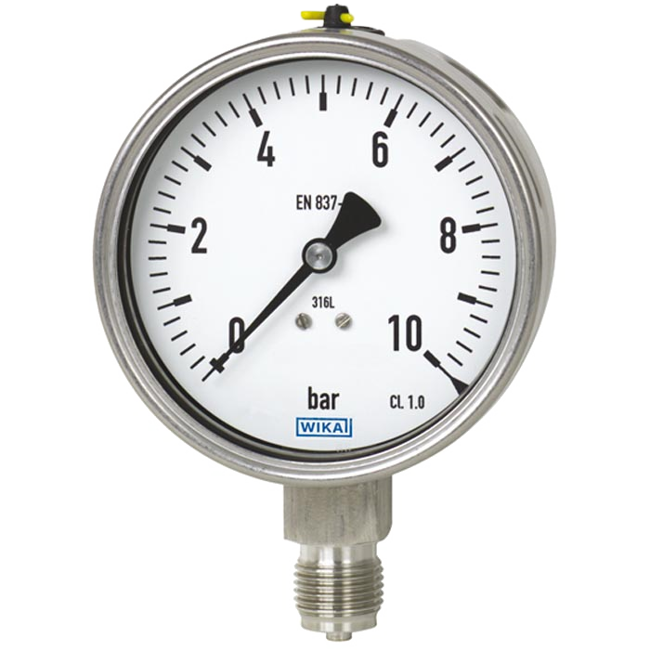 WIKA Bourdon Tube Pressure Gauge Stainless Steel Series Model