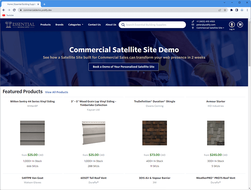 Launch an Industrial e-Commerce Website In Days